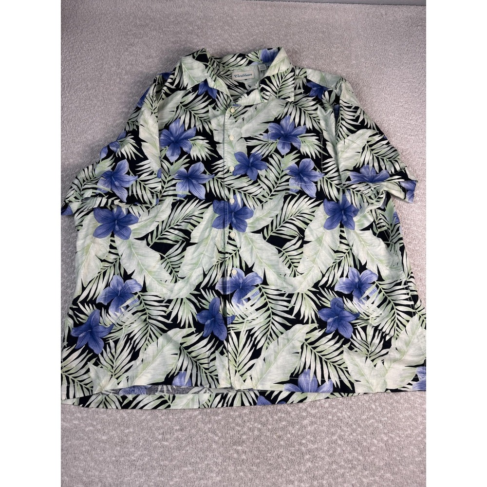 Caribbean Shirt Mens Big 3X‎ Multicolor Floral Hawaiian Short Sleeve Button Up